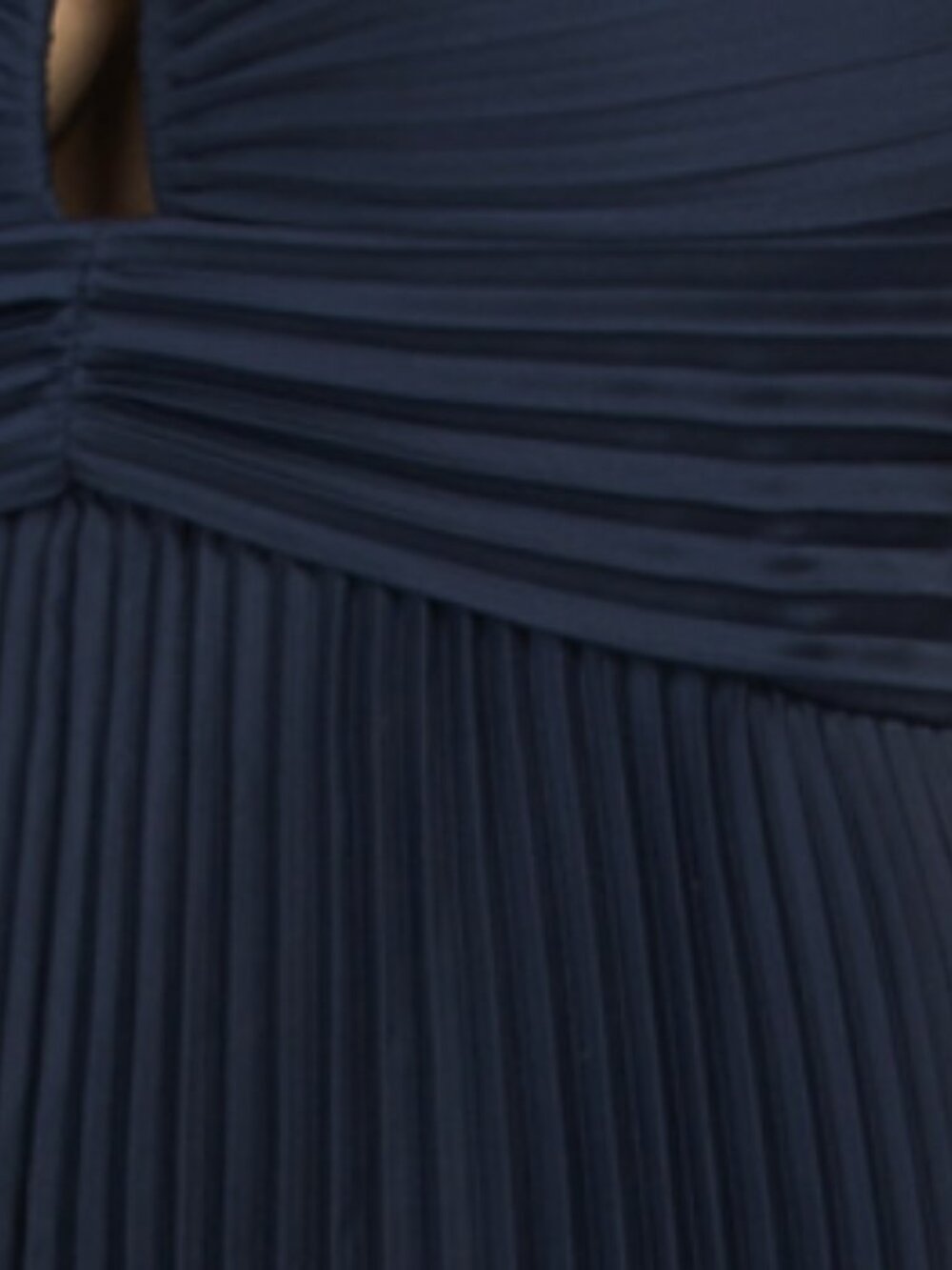 MILLY Joanna Solid Pleated Satin Dress - Picture 3 of 3